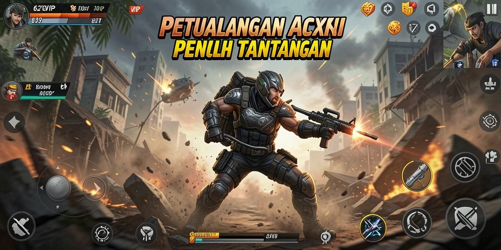Screenshot gameplay <strong>62VIP</strong> yang menunjukkan pertarungan aksi seru.