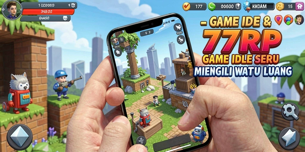 Tampilan gameplay yang menawan dari 77RP dengan karakter yang aktif.