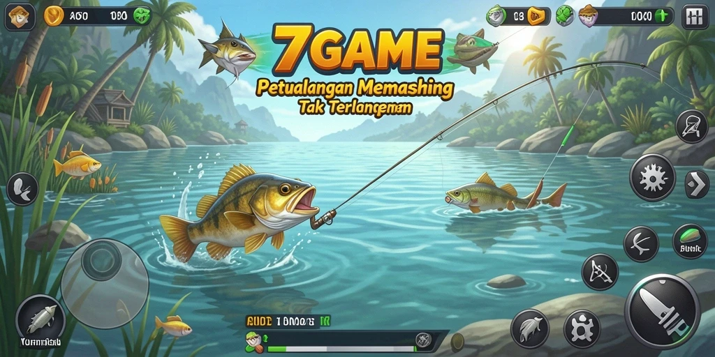 Tangkapan ikan yang spektakuler dalam gameplay 7GAME.