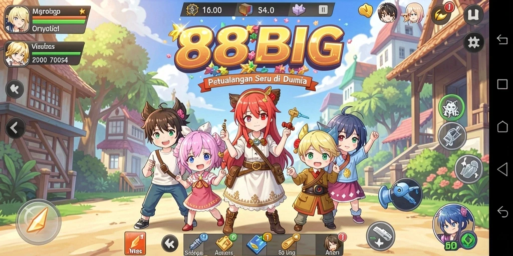 Tampilan gameplay 88BIG yang memukau dengan aksi karakter Anime.