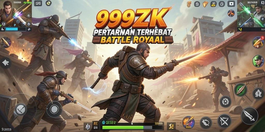 Tangkapan layar menunjukkan aksi pertempuran dalam 999ZK dengan grafik menakjubkan.