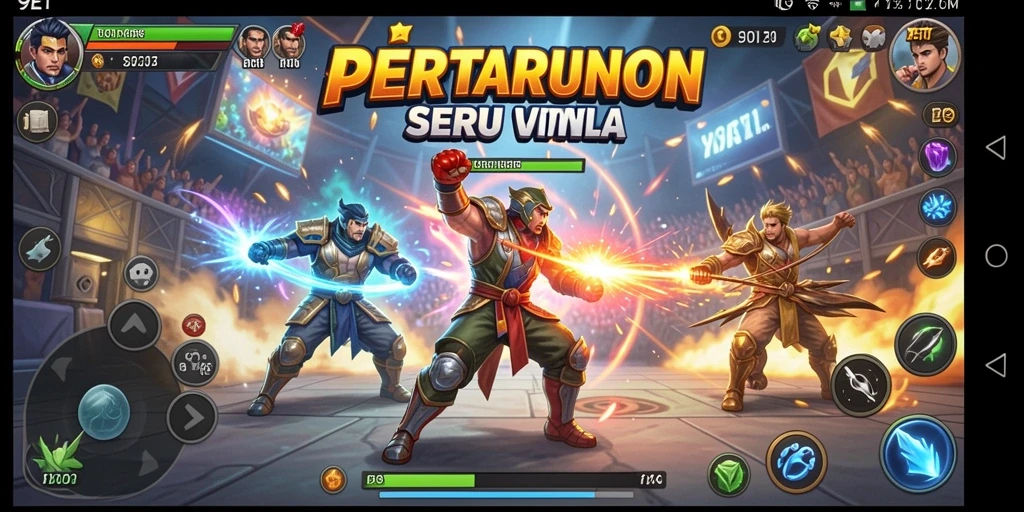 Screenshot gameplay <strong>9ET</strong> menampilkan aksi pertarungan yang mendebarkan.