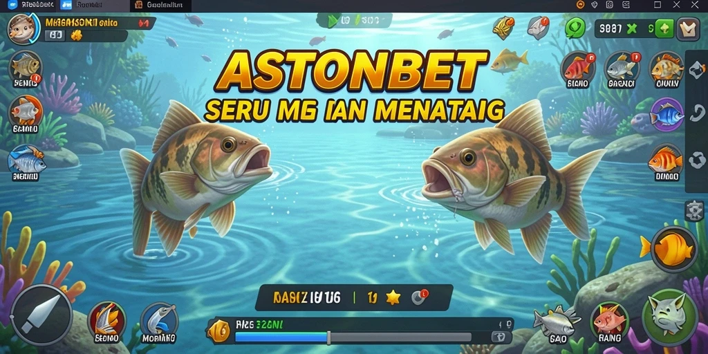 Tampilan gameplay seru di ASTONBET dengan aksi memancing penuh tantangan.