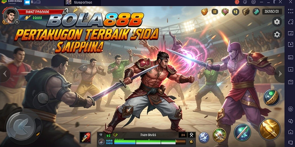 Tampilan aksi pertarungan kuat dalam BOLA88.