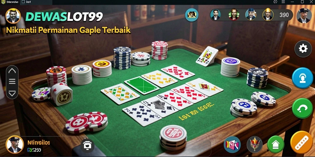 Tampilan gameplay seru dalam permainan Gaple di DEWASLOT99.