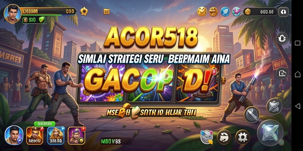Tampilan gameplay <strong>GACOR518</strong> yang interaktif dan menarik.