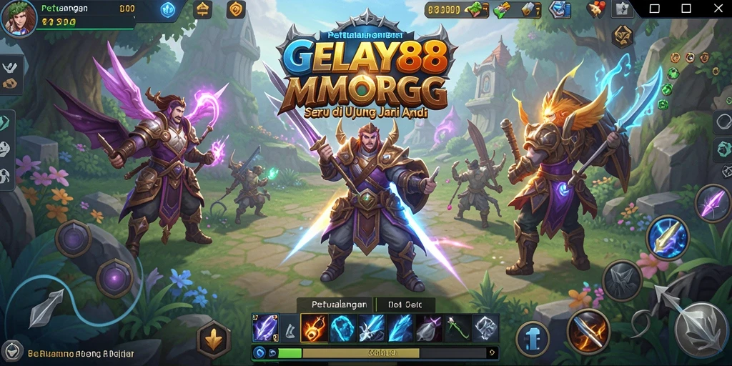 Screenshot gameplay GELAY88 yang menunjukkan pertarungan seru dan eksplorasi dunia.