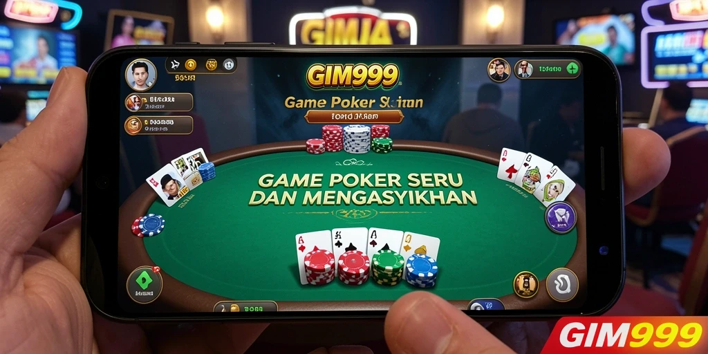 Gameplay seru Poker di GIM999 dengan berbagai variasi permainan.