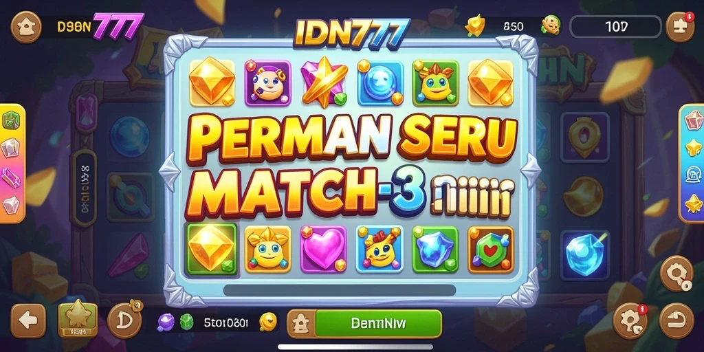 Screenshot tampilan utama gameplay IDN777 yang penuh warna dan seru.