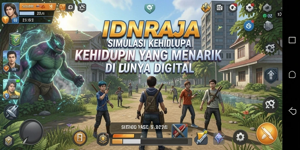 Tampilan utama gameplay IDNRAJA yang menarik dan interaktif.
