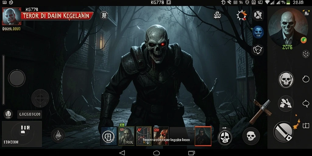 Tampilan menyeramkan dalam gameplay KG778 yang menegangkan.