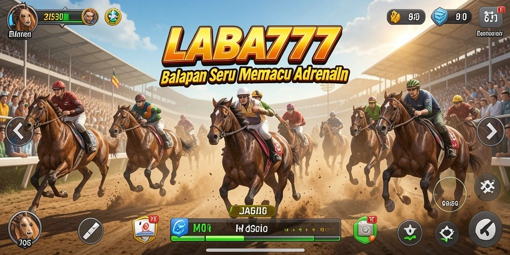 Tampilan gameplay LABA777 dengan balapan menegangkan dan grafik memukau.
