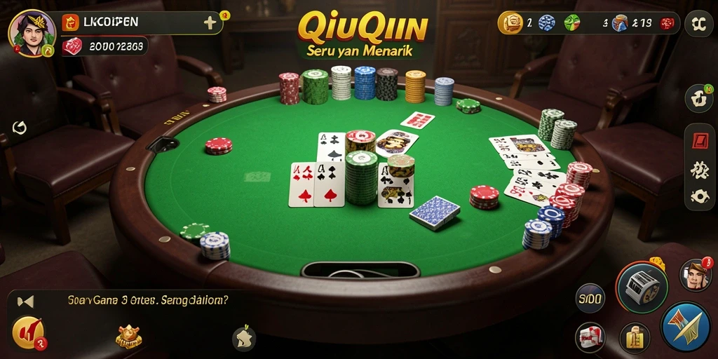 Tampilan gameplay seru LKOPEN dengan suasana QiuQiu yang menarik.