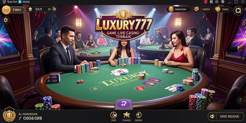 Gameplay menarik di LUXURY777 dengan dealer live dan interaksi langsung.