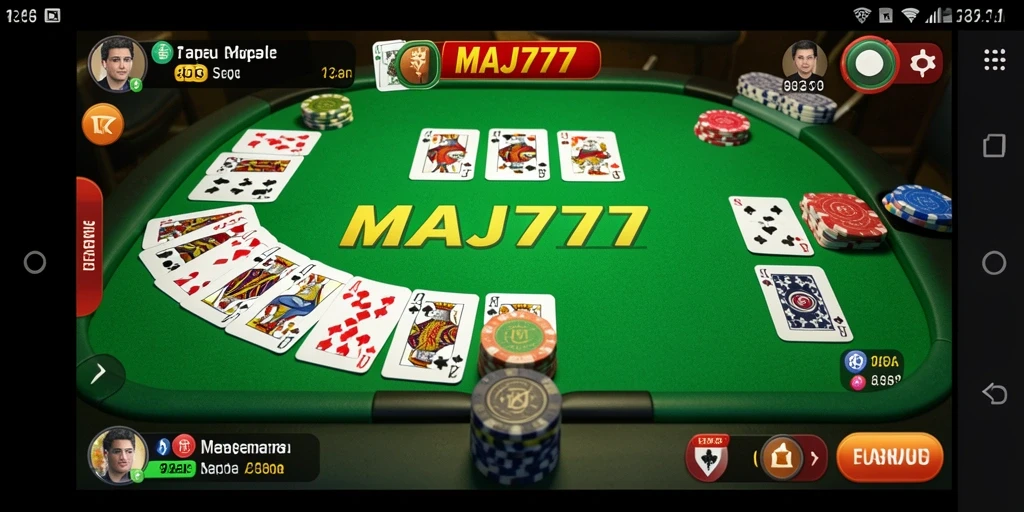 Tampilan gameplay seru dalam permainan Gaple MAJ777.