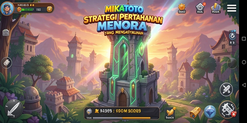 Tampilan gameplay MIKATOTO yang seru dalam pertempuran Tower Defense.