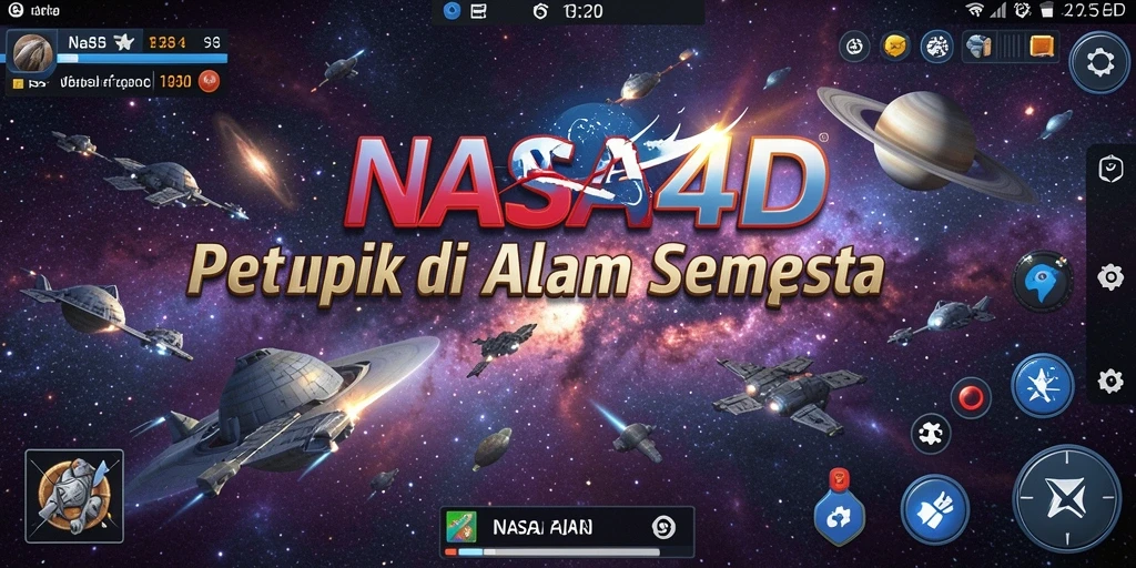 Tampilan gameplay <strong>NASA4D</strong> dengan petualangan luar angkasa yang mendebarkan.