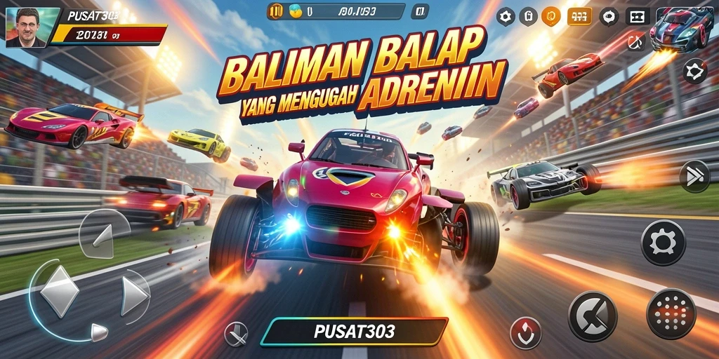 Tampilan gameplay PUSAT303 yang mendebarkan saat balapan berlangsung.