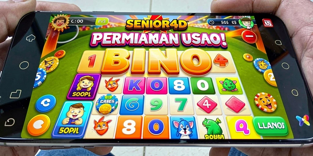 Screenshot SENIOR4D menampilkan aksi gameplay Bingo yang seru.