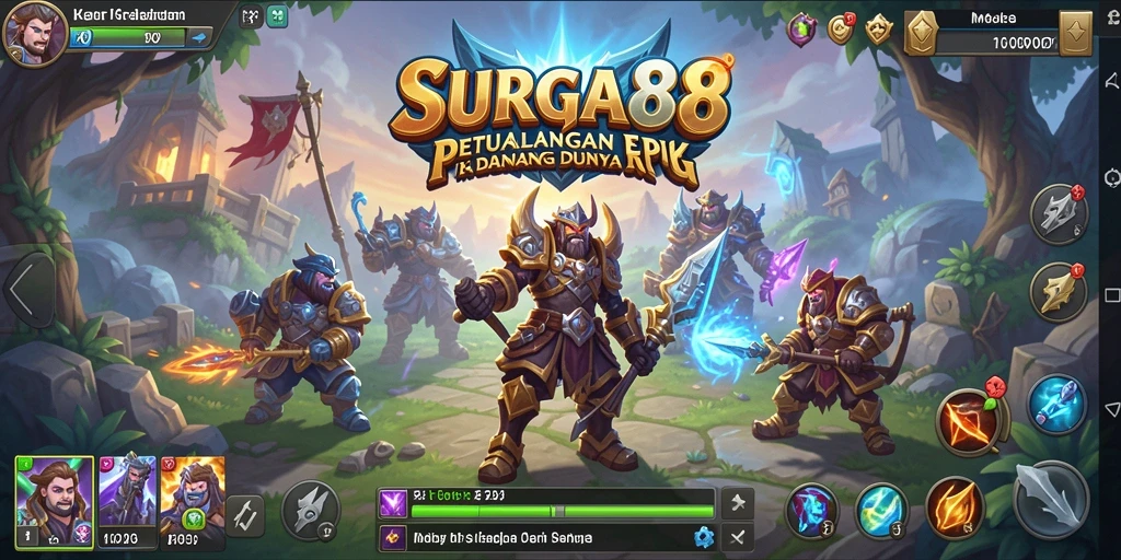 Gameplay seru SURGA88 dengan pertarungan epik dan eksplorasi dunia.