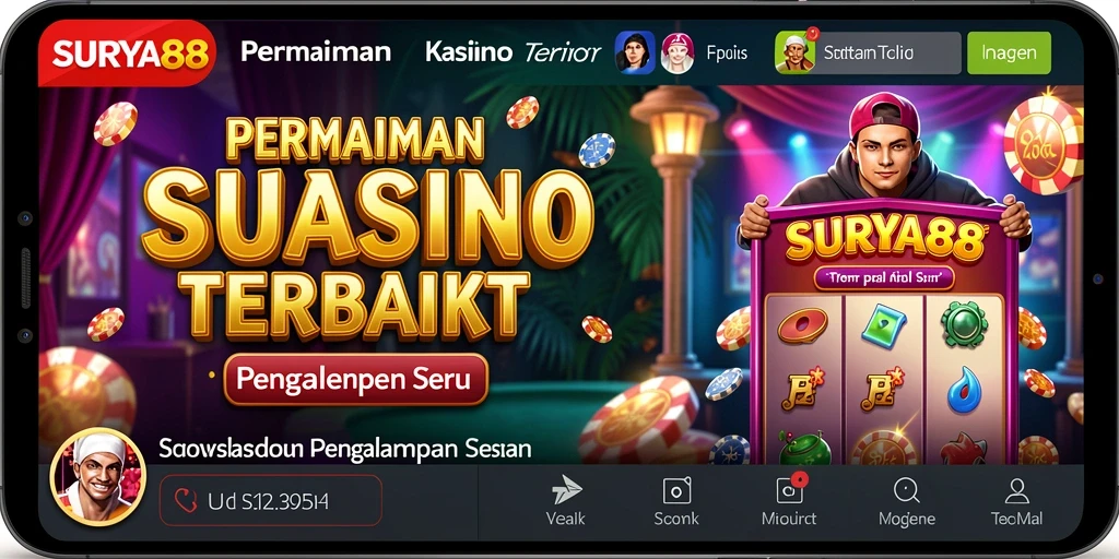 Tampilan gameplay seru di SURYA88 saat bermain Kasino.