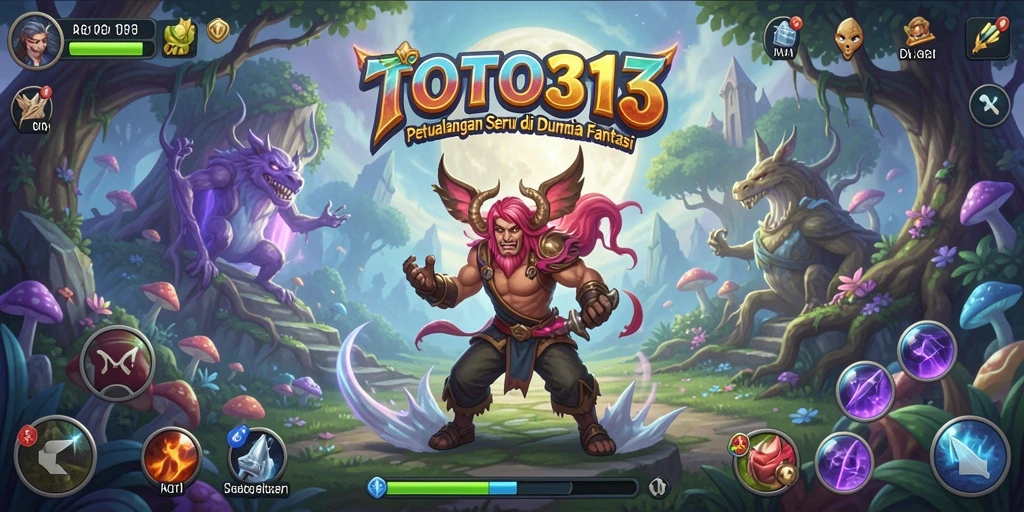 Screenshot gameplay TOTO313 menampilkan aksi petualangan yang mendebarkan.